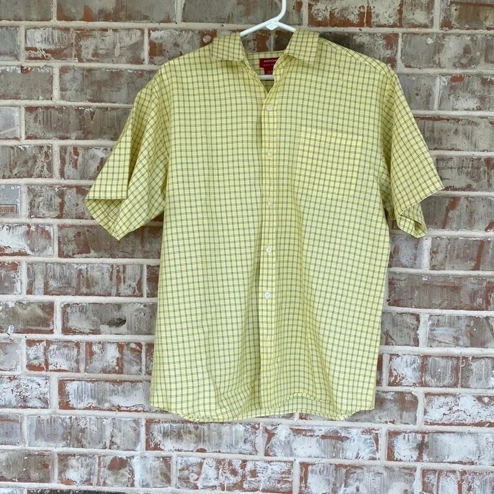 Arrow Yellow Plaid Short Sleeve‎ Shirt